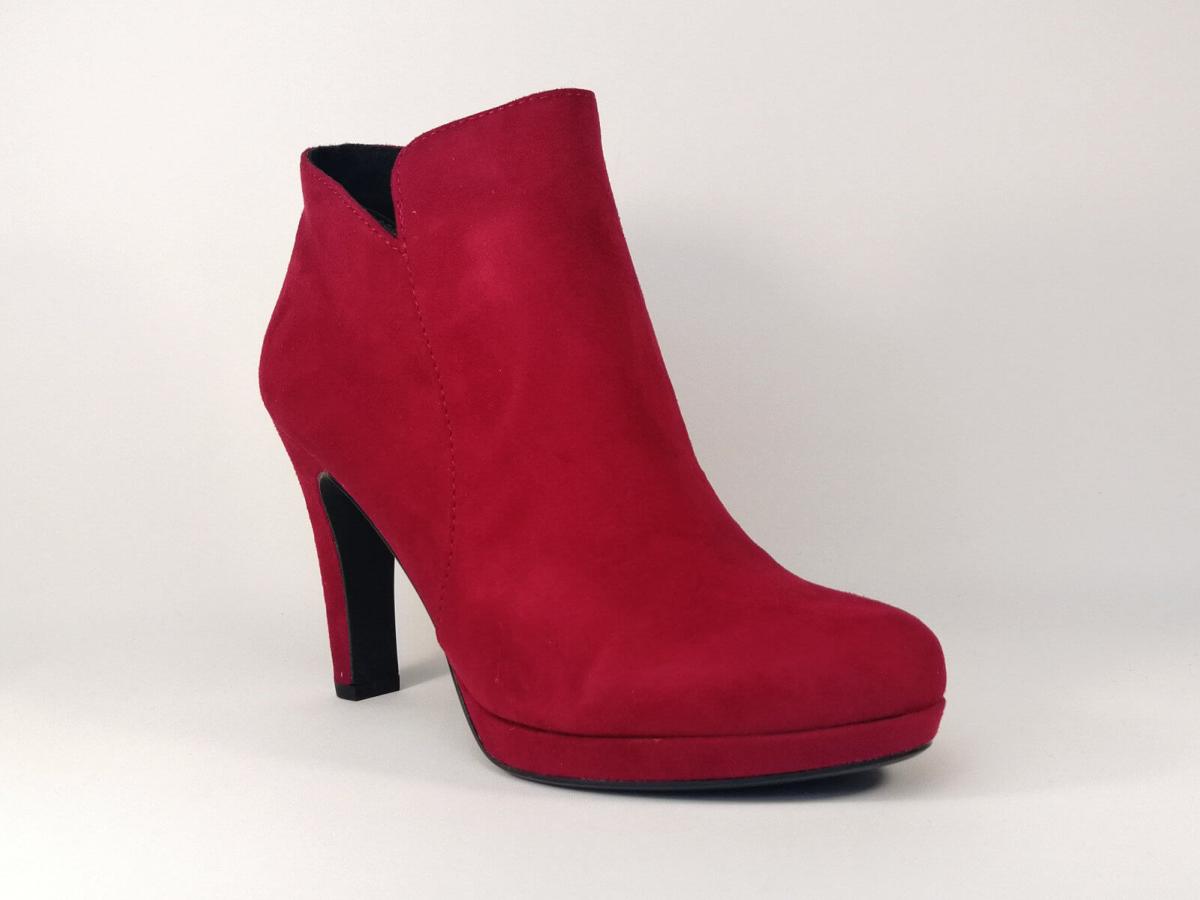 bottine rouge a talon