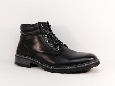 Chaussure montante homme cuir noir confortable tendance destockage LONDONS LIFE 160993