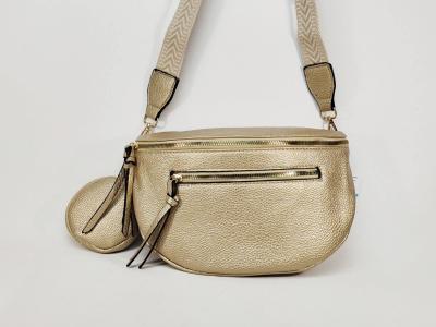 Sac banane femme pas cher doré avec porte monnaie amovible et bandoulière MARO S12-10