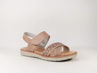 Sandale femme/fille tendance à velcro en destockage XTi 57087 rose