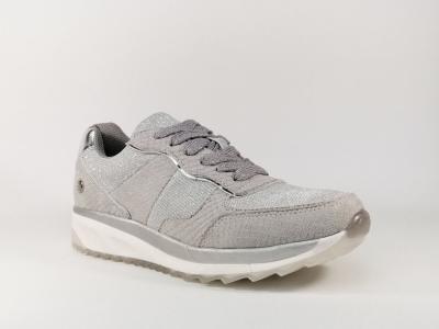 Sneakers gris argent tendance et  pas cher pour femme XTi 47792