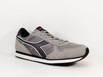 Tennis de ville homme cuir et toile destockage DIADORA k-run II gris