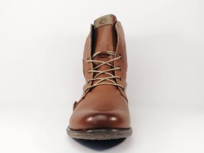 Bottine femme en cuir souple  camel ORLAND 6033 fabriquée au Portugal
