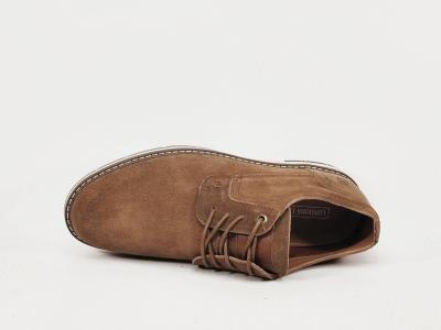 Chaussure homme derby cuir souple nubuck chic confort destockage LONDONS LIFE 162679 à pas cher