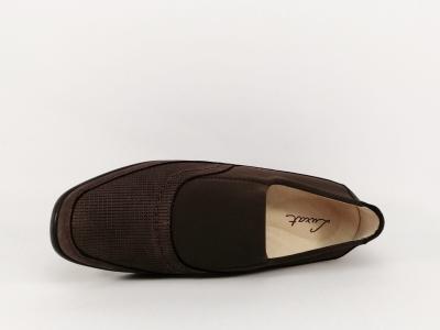 Mocassins pieds sensible femme cuir marron destockage LUXAT Emane