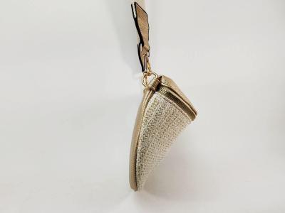 Sac banane femme pas cher chic doré raphia beige tendance MARO S12-26 light gold