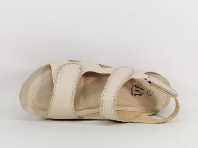 Sandale femme confortable à scratch CINK ME DM56-7 grande pointure beige