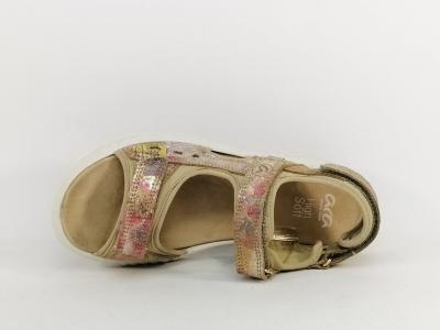 Sandale de marche femme confortable destockage IMAC ARA 559716 cuir multicolore