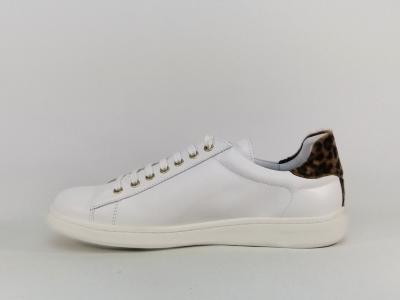 Basket grande taille femme cuir blanc à pas cher destockage ANDRES MACHADO luna leo