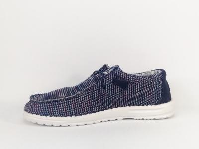 Basket sans lacets homme destockage NAVY SAIL nsm119908 bleu à pas cher