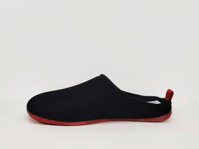 Chausson mule été homme toile noire nid d'abeille pieds sensibles CHIC RELAX duchene
