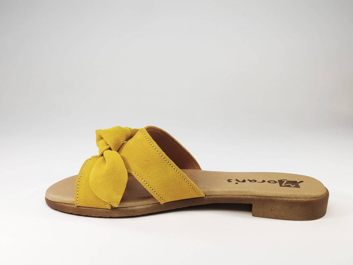 mules jaune moutarde