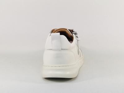 Basket de ville femme chic cuir blanc confortable à pas cher destockage CARMELA 160717
