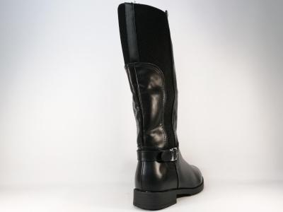 Botte simili cuir noir élastiques CINK ME DM577 grande pointure femme