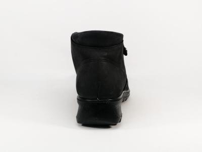 Chaussure femme grand confort pieds larges et sensibles en cuir noir destockage IMAC 806220