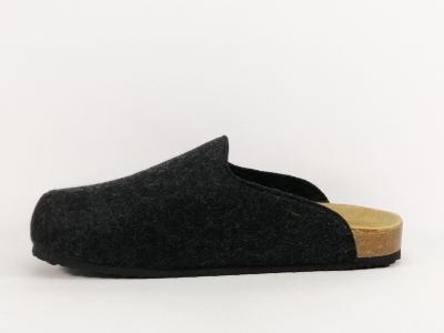 Mule homme semelle cuir confort sabot feutre à pas cher SOFTRELAX 7410990504
