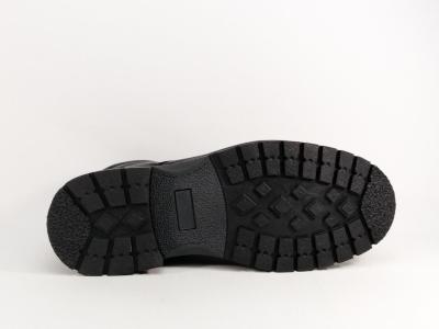 Chaussure montante homme cuir noir confortable tendance destockage LONDONS LIFE 160993