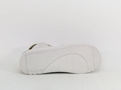 Sandale élastique femme chic confortable semelle cuir souple MORAN'S akora à pas cher beige