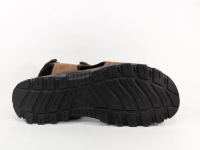 Sandale grande taille homme cuir marron en destockage CAMEL ACTIVE 56TWA01 confortable