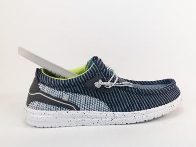 Chaussure été homme sans lacets toile marine souple à pas cher destockage XTi 143658
