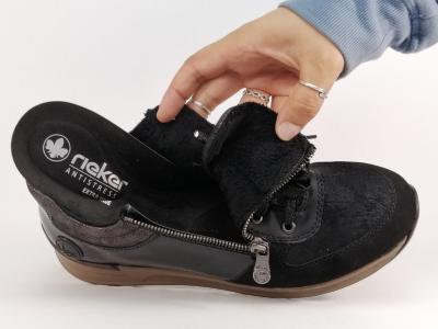Chaussure femme pied large confortable souple RIEKER N1407 grande taille
