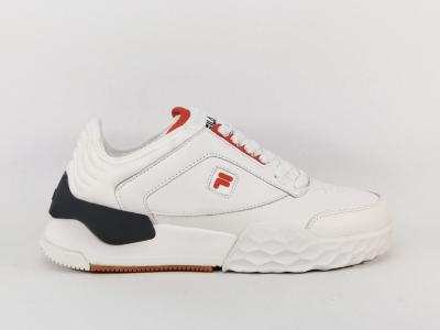 Basket blanche homme tendance cuir destockage FILA modern à pas cher