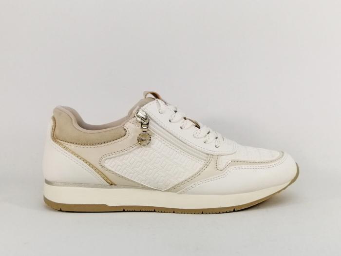 Basket de ville femme chic blanche à pas cher confortable TAMARIS 23603-42 vegan