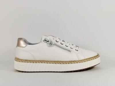 Basket élégante femme sans lacets confortable blanche TOM TAILOR 9590330001