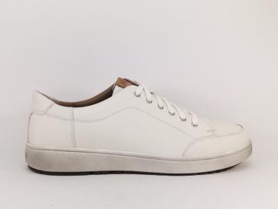 Basket homme grande taille blanche cuir souple confortable destockage JOSEF SEIBEL david 03
