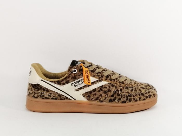 Basket leopard femme originale confortable et tendance destockage DOCKERS 55MY203 à pas cher