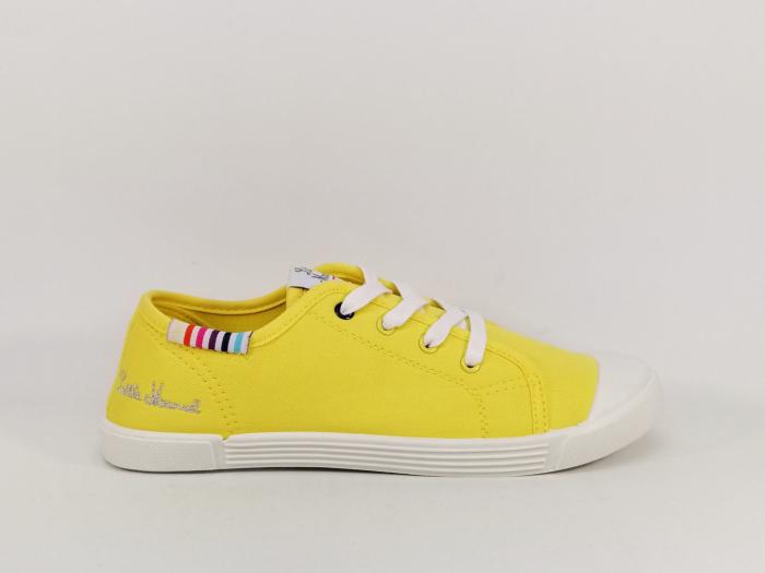 Tennis en toile jaune à pas cher LITTLE MARCEL en destockage marcial femme