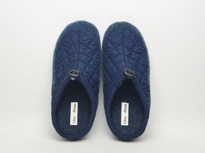 Chausson homme confortable original bleu marine CHIC & RELAX dave à pas cher