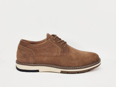 Chaussure homme derby cuir souple nubuck chic confort destockage LONDONS LIFE 162679 à pas cher