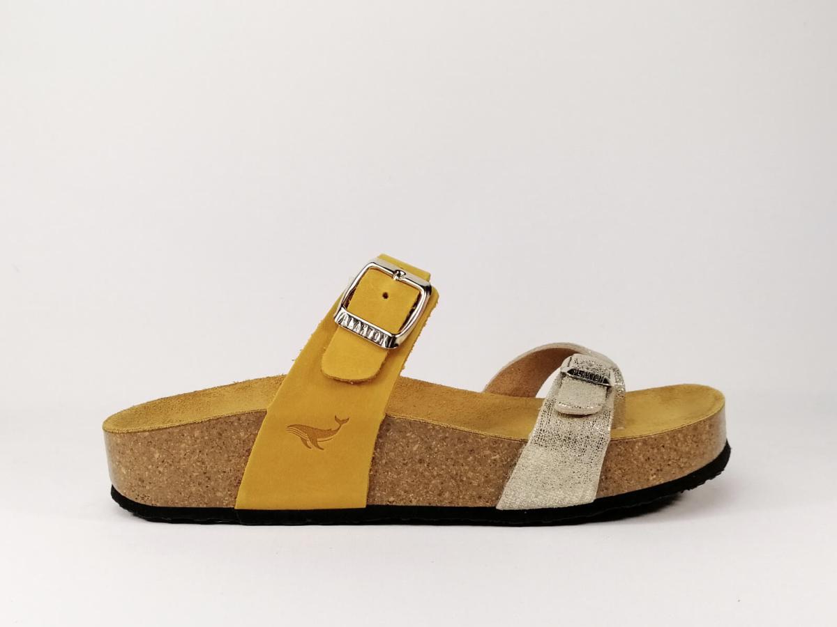 mules jaune moutarde