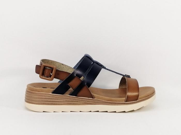Sandale femme à pas cher camel marine destockage XTi 49845 confortable