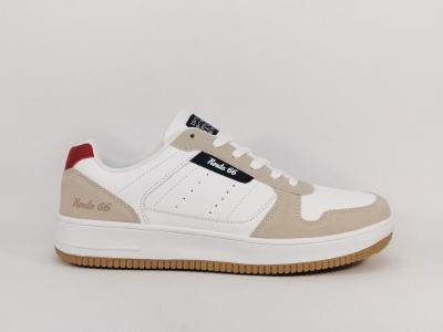 Sneakers mixte tendance blanc beige ROUTE 66 poncas à pas cher