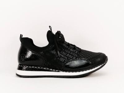 Sneakers confort à lacets RIEKER N3089 noir pour femme