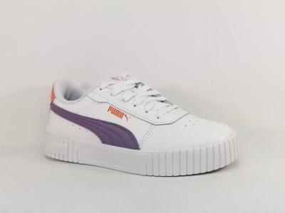 Basket femme PUMA carina destockage  pas cher confortable cuir blanc souple