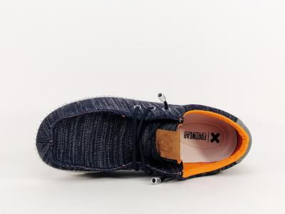 Basket homme sans lacets toile marine à pas cher destockage XTi 142546