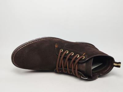 Bottine homme en daim marron cuir souple confortable destockage LONDONS LIFE 162676