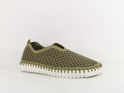 Chaussure été femme tendance confortable et souple SWEET'R juliana kaki à pas cher