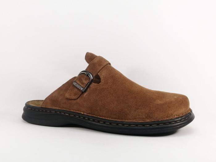 Sabot homme cuir grande taille camel en destockage JOSEF SEIBEL madrid confortable