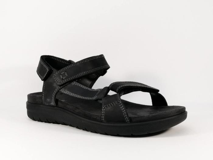 Sandale de marche homme confortable à velcro destockage IMAC 504190 noir