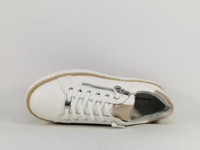 Basket élégante femme sans lacets confortable blanche TOM TAILOR 9590330001