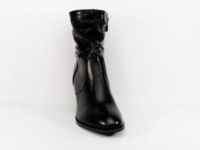 Botte à talon simili cuir noir CHIC SHOES chc132 femme à pas cher