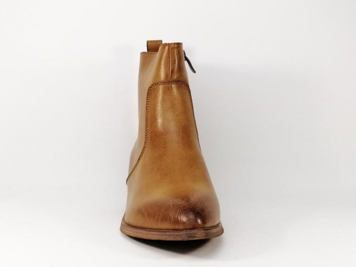 bottines en cuir camel