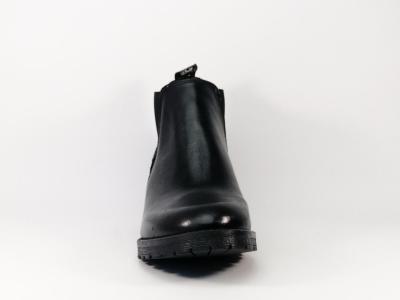 Bottine Femme en cuir noir à talon fabriquée en Espagne BRAN'S 13230FR