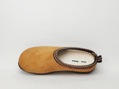 Chaussons chauds femme confortables semelle amovible camel tendance CHIC & RELAX raclabo