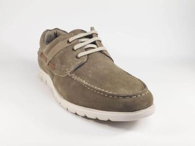 Chaussure de ville en cuir taupe HUSH PUPPIES Naviseals pour homme