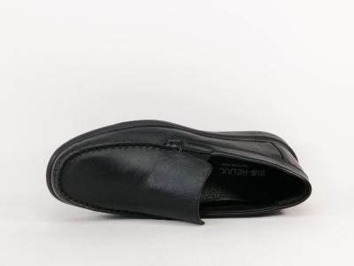 Mocassin homme cuir noir souple confortable destockage IMAC 751150 à pas cher